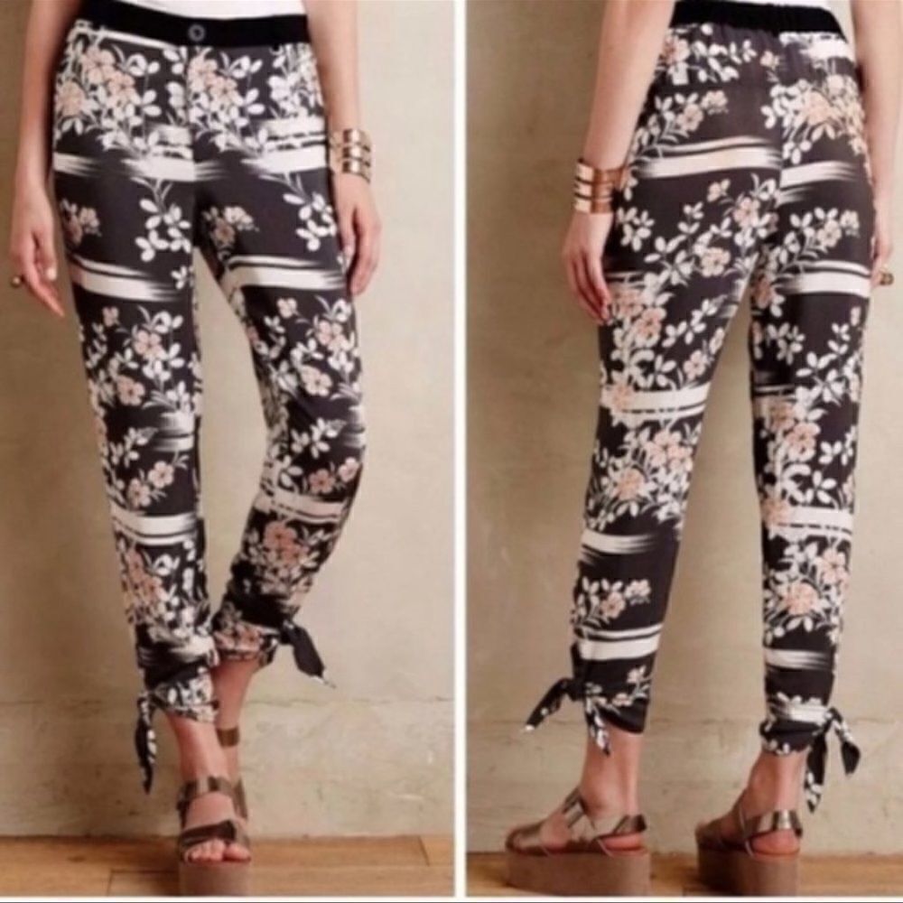 Anthropologie Elevenses Wildflower Jogger Pants Sz S